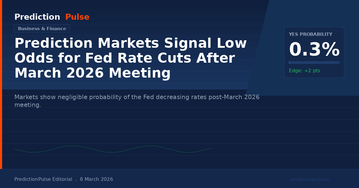 Prediction Markets Signal Low Odds for Fed Rate Cuts After March 2026 Meeting